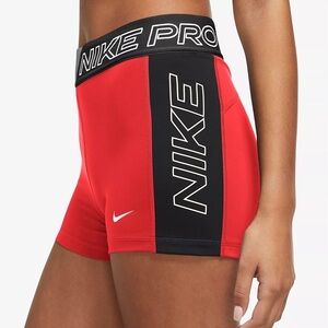 Nike Red and Black Activewear Athletic Shorts Size Medium